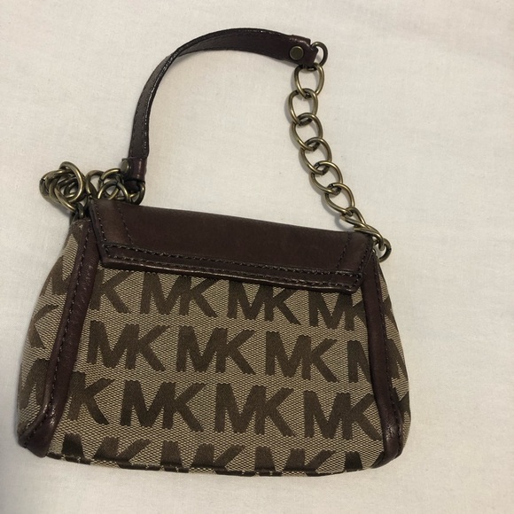 Michael Kors, beautiful cute little bag, brown leather, and canvas supper cute - Picture 3 of 11